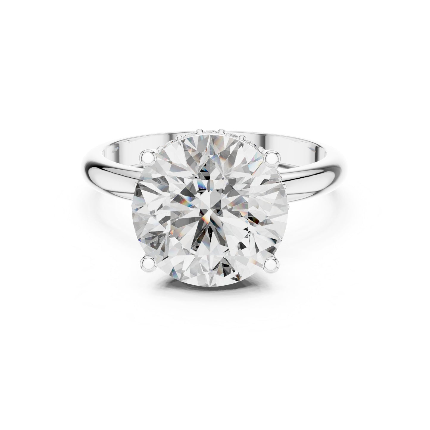 Round Halo Lab Grown Diamond Ring
