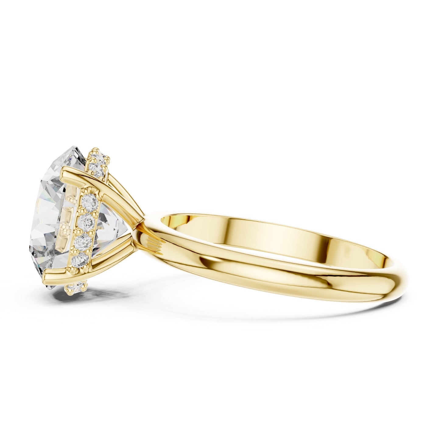 Round Halo Lab Grown Diamond Ring
