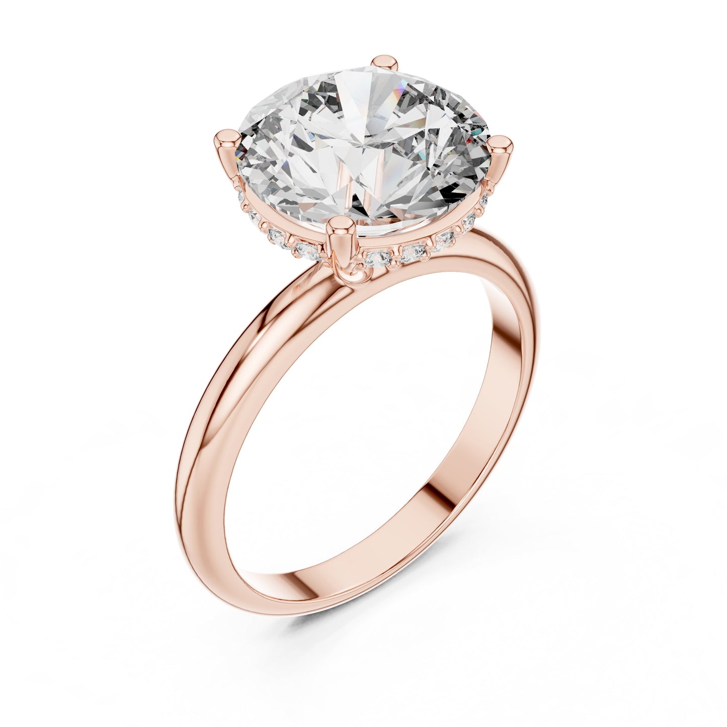 Round Halo Lab Grown Diamond Ring