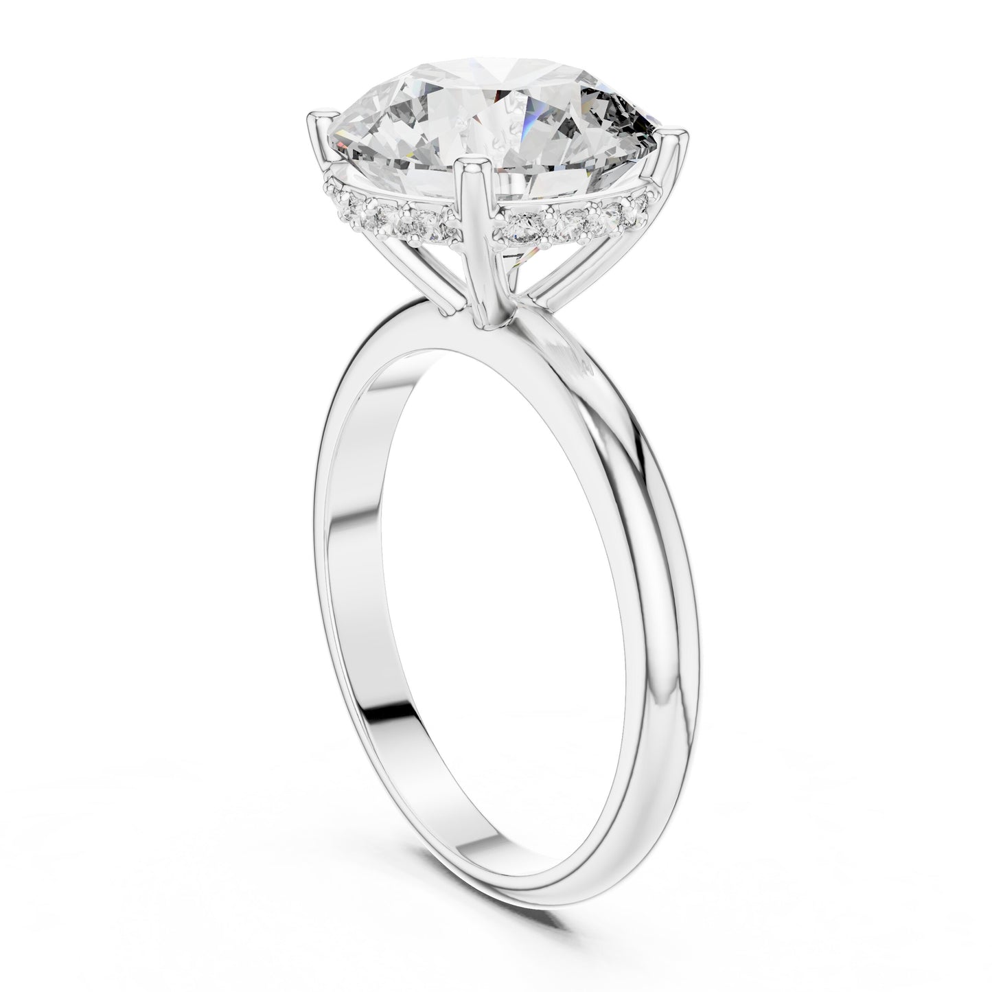 Round Halo Lab Grown Diamond Ring
