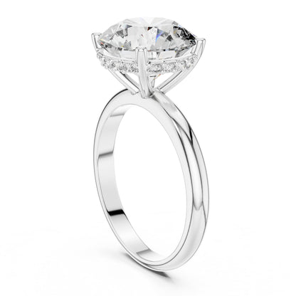 Round Halo Lab Grown Diamond Ring