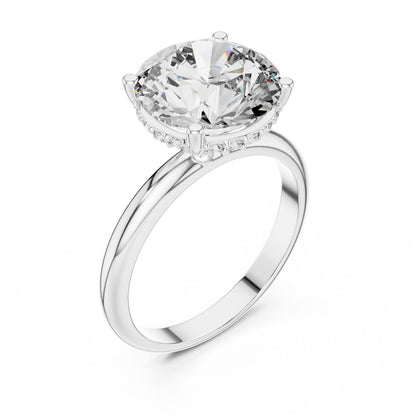 Round Halo Lab Grown Diamond Ring