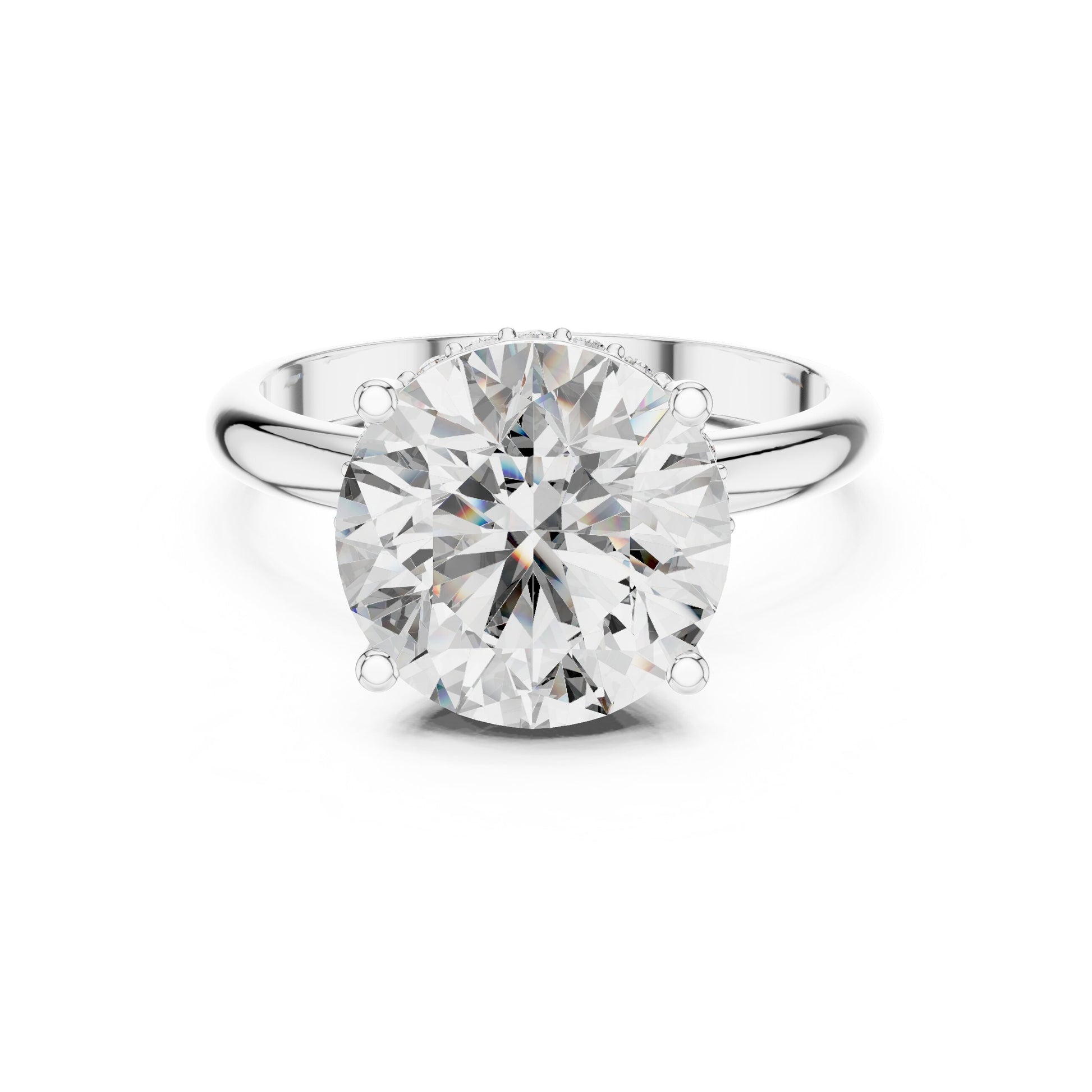 Round Halo Lab Grown Diamond Ring
