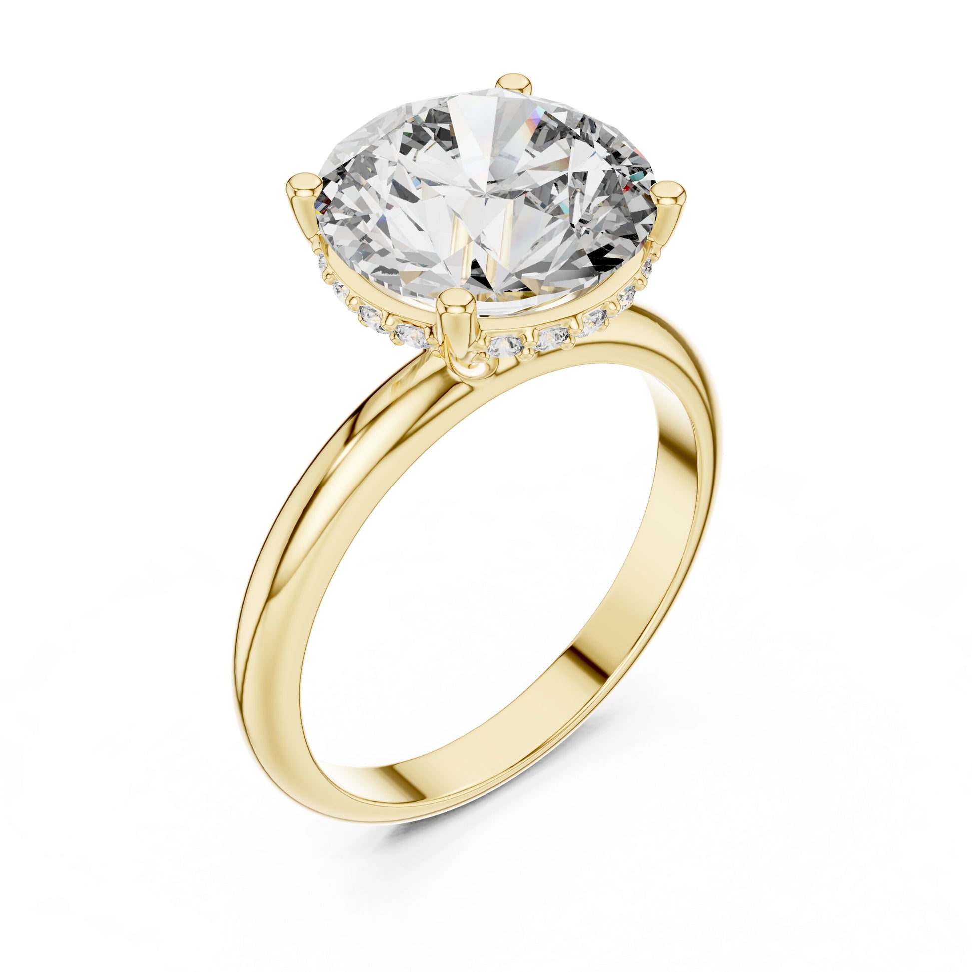 Round Halo Lab Grown Diamond Ring