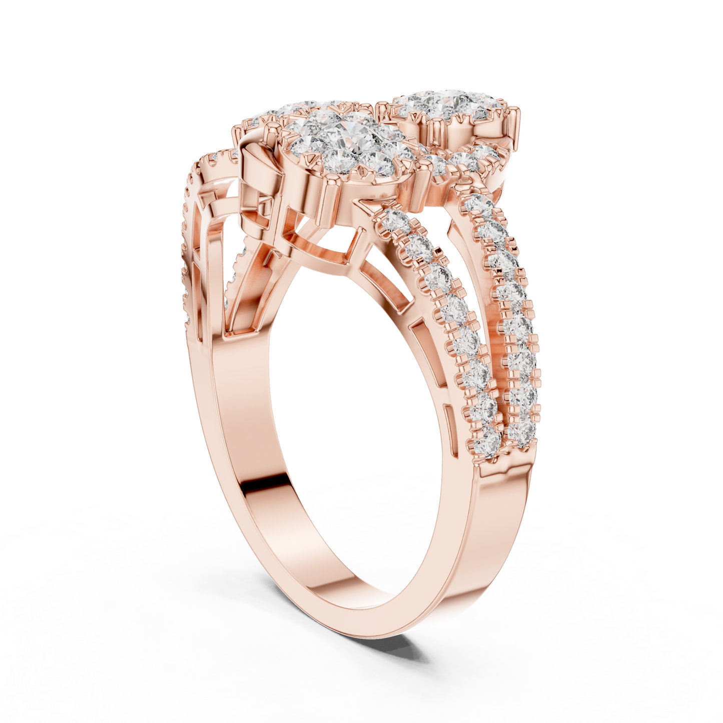 Mixed Shape Lab Grown Diamond Halo Ring