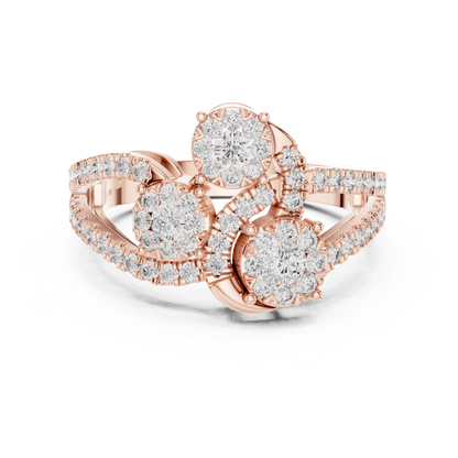 Mixed Shape Lab Grown Diamond Halo Ring