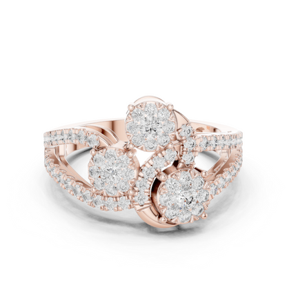 Mixed Shape Lab Grown Diamond Halo Ring
