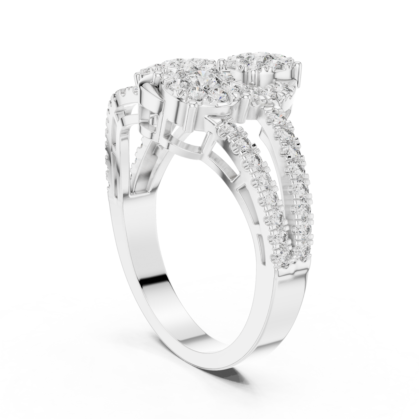 Mixed Shape Lab Grown Diamond Halo Ring