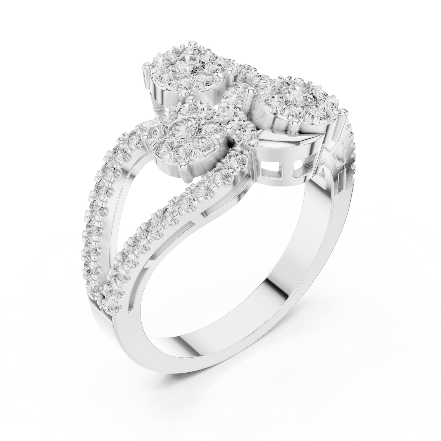 Mixed Shape Lab Grown Diamond Halo Ring