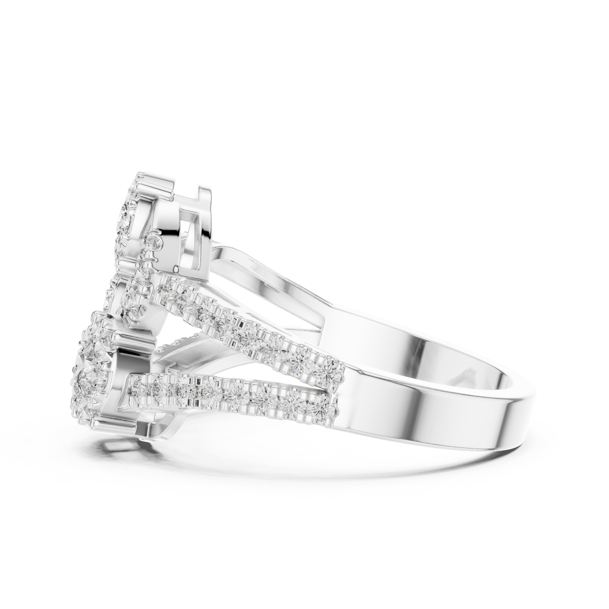 Mixed Shape Lab Grown Diamond Halo Ring