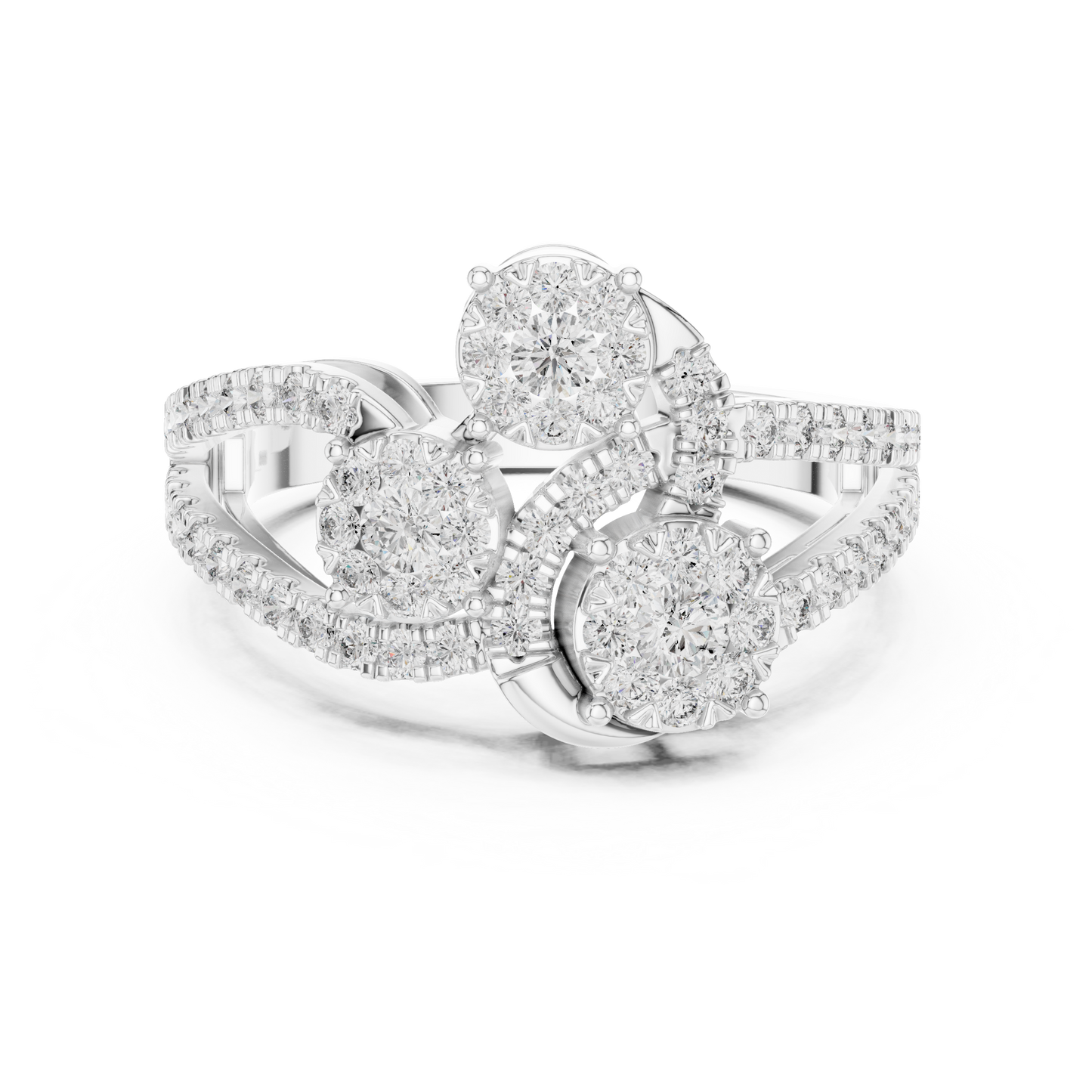 Mixed Shape Lab Grown Diamond Halo Ring