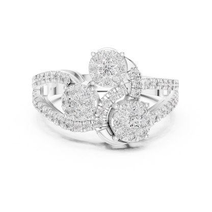 Mixed Shape Lab Grown Diamond Halo Ring