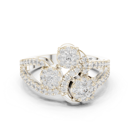 Mixed Shape Lab Grown Diamond Halo Ring