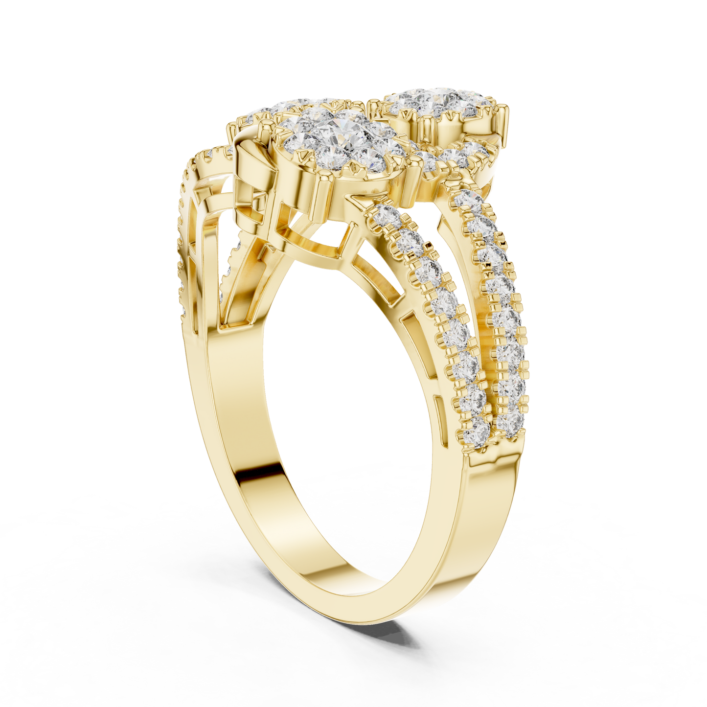 Mixed Shape Lab Grown Diamond Halo Ring