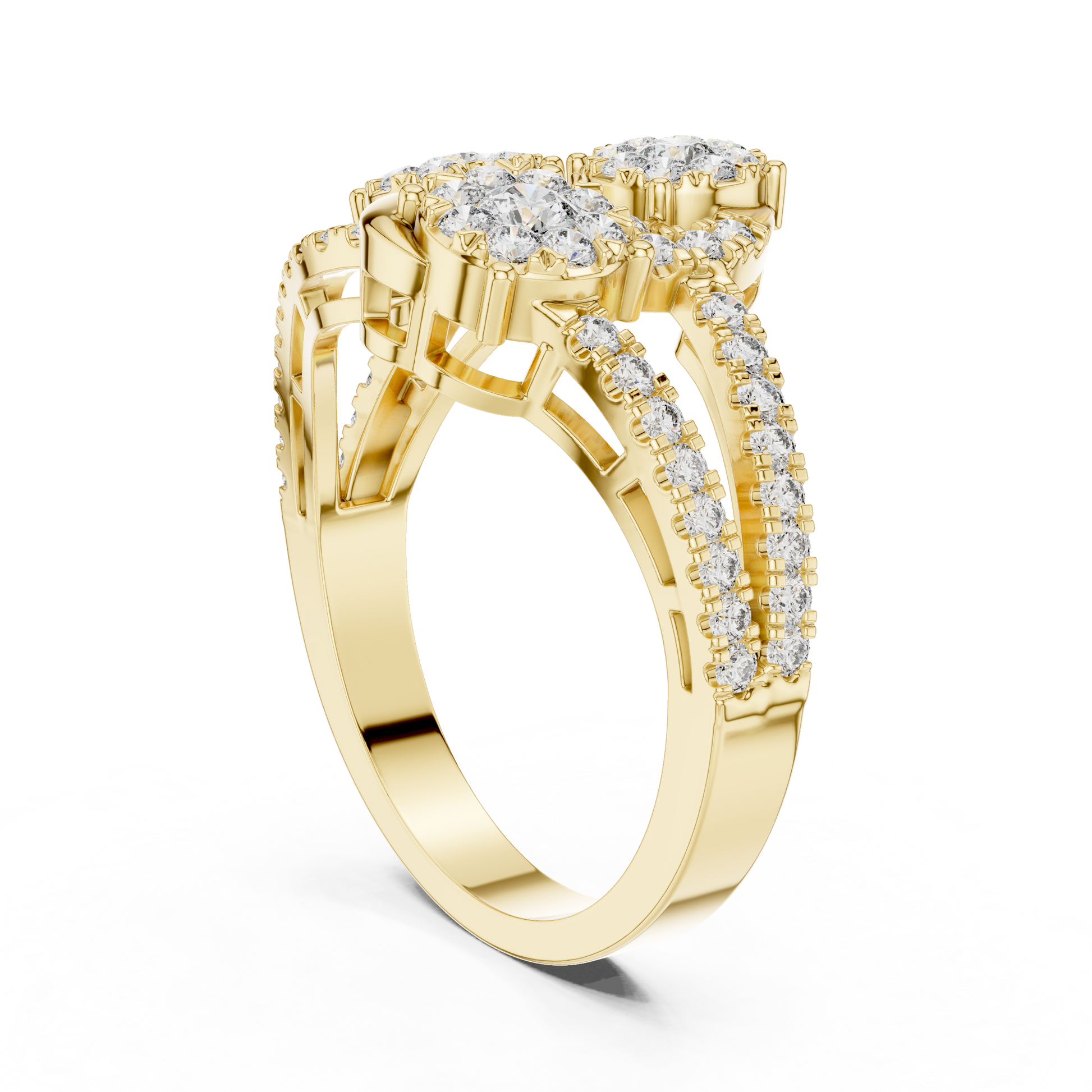 Mixed Shape Lab Grown Diamond Halo Ring