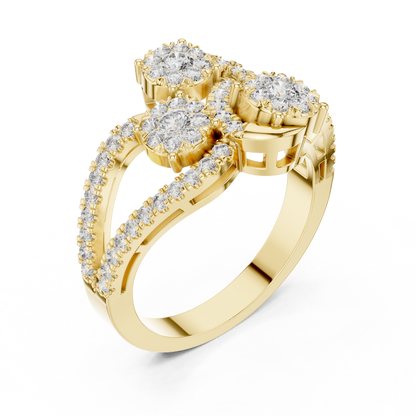 Mixed Shape Lab Grown Diamond Halo Ring