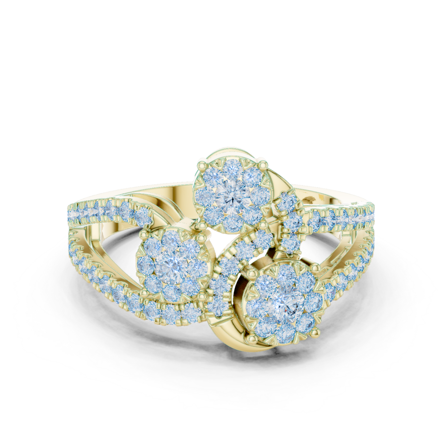 Mixed Shape Lab Grown Diamond Halo Ring