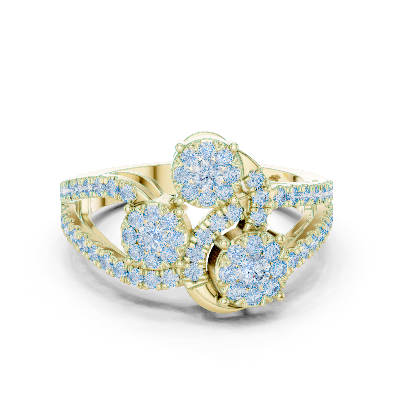 Mixed Shape Lab Grown Diamond Halo Ring