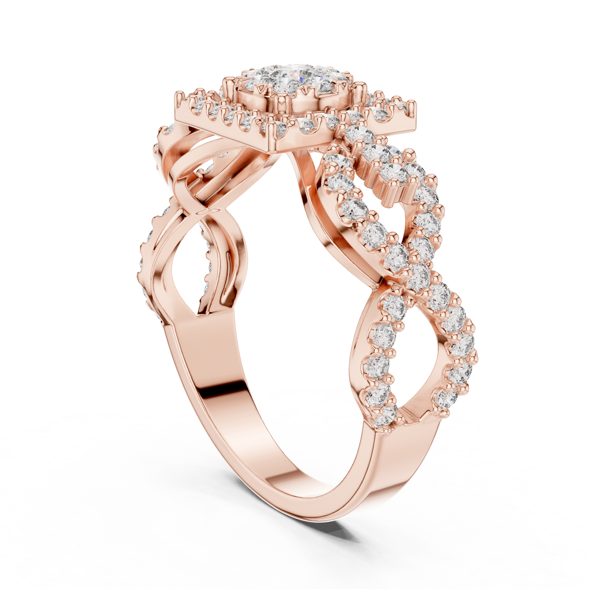Mixed Shape Lab Grown Diamond Halo Ring