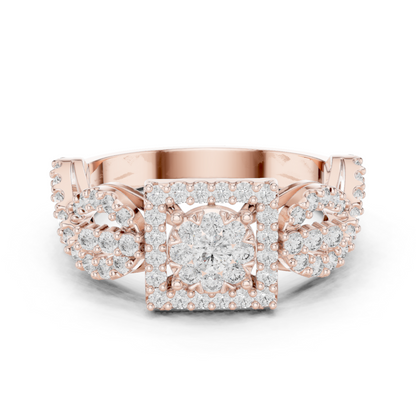 Mixed Shape Lab Grown Diamond Halo Ring