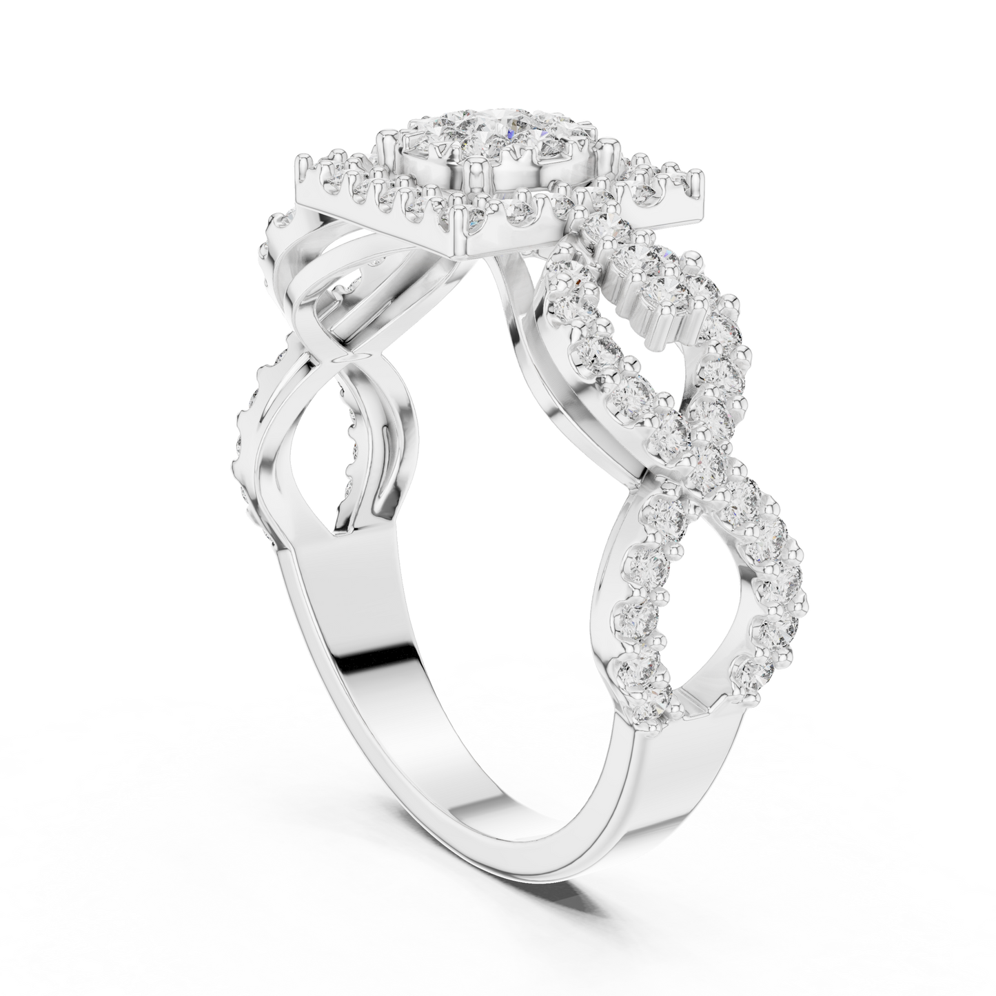 Mixed Shape Lab Grown Diamond Halo Ring