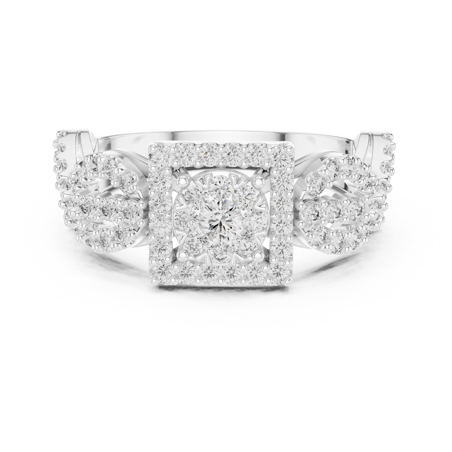 Mixed Shape Lab Grown Diamond Halo Ring