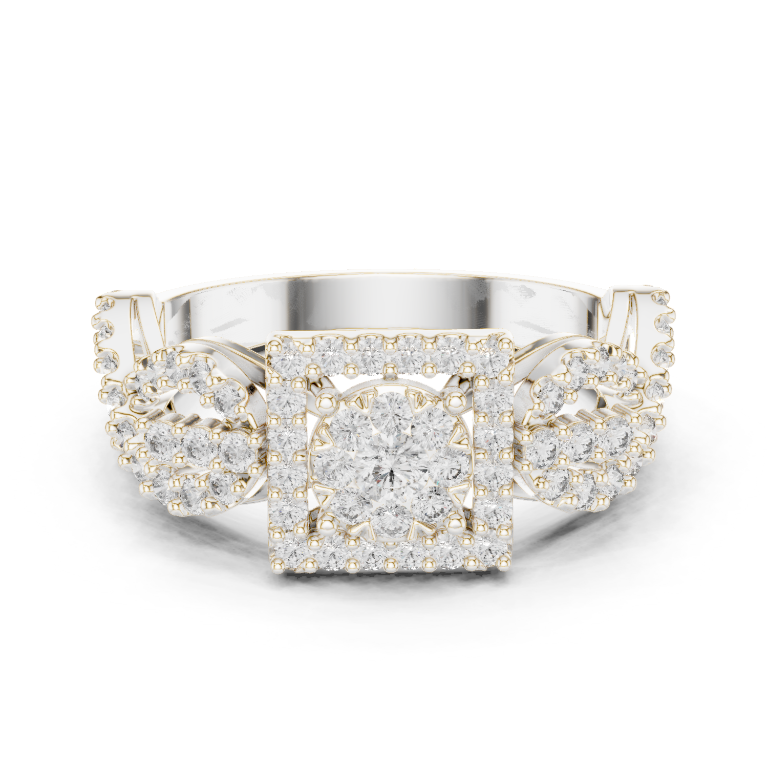 Mixed Shape Lab Grown Diamond Halo Ring