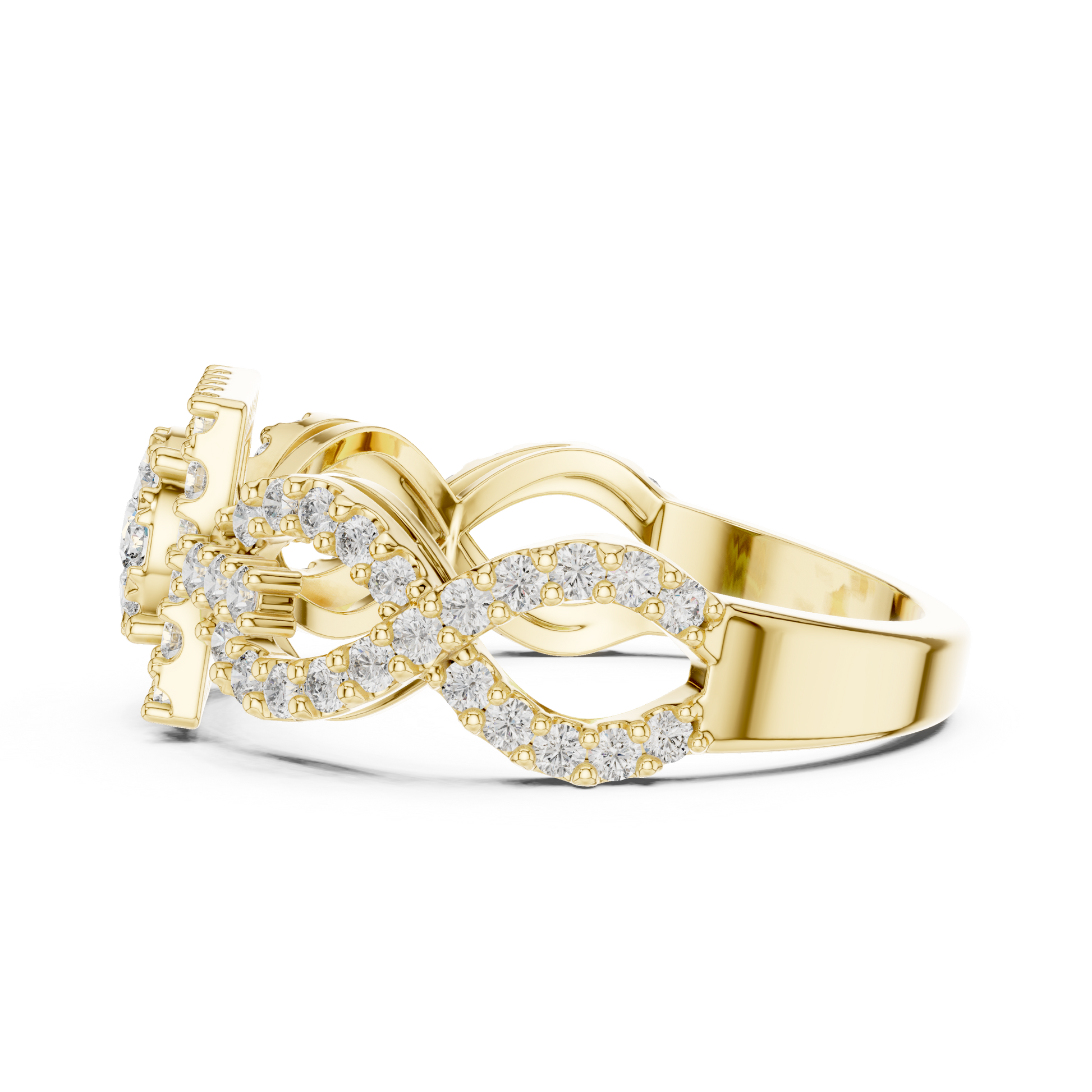 Mixed Shape Lab Grown Diamond Halo Ring