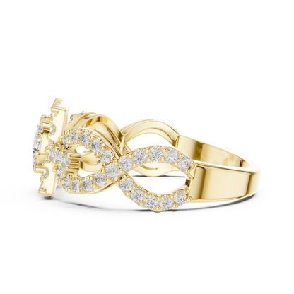 Mixed Shape Lab Grown Diamond Halo Ring