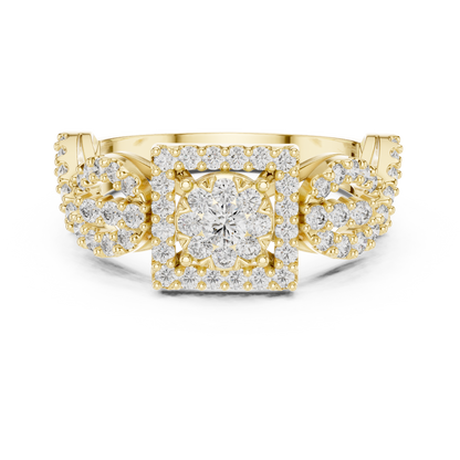 Mixed Shape Lab Grown Diamond Halo Ring