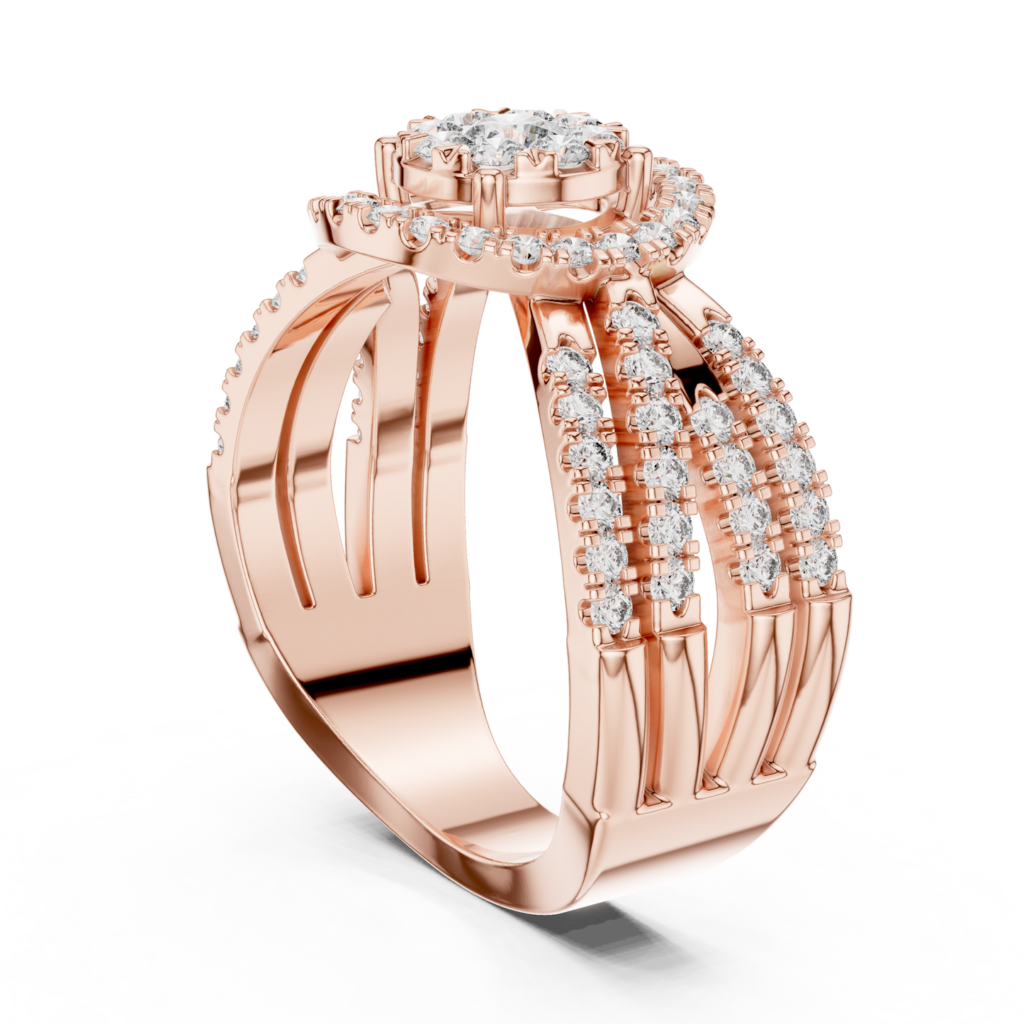 Round Halo Lab Grown Diamond Ring