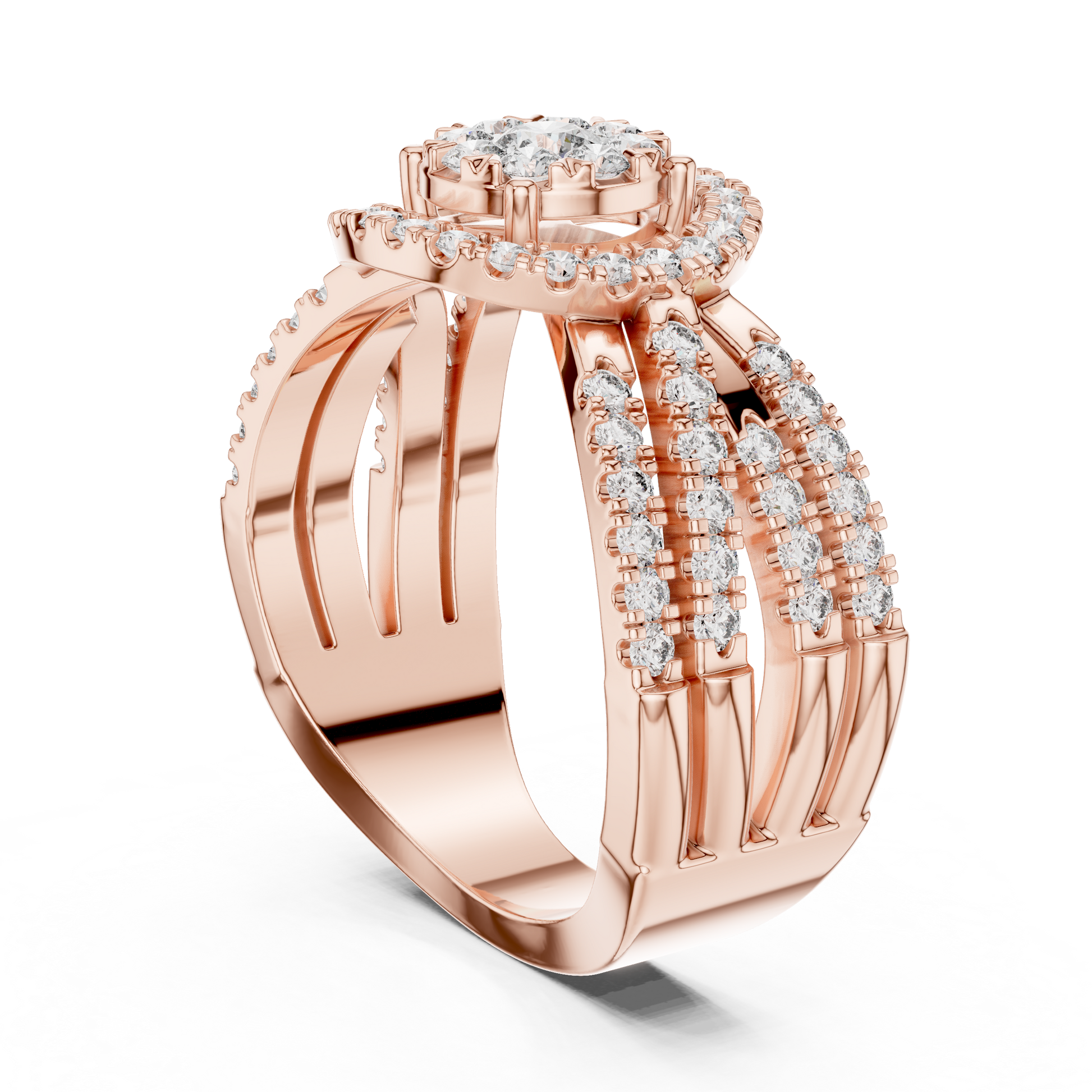 Round Halo Lab Grown Diamond Ring