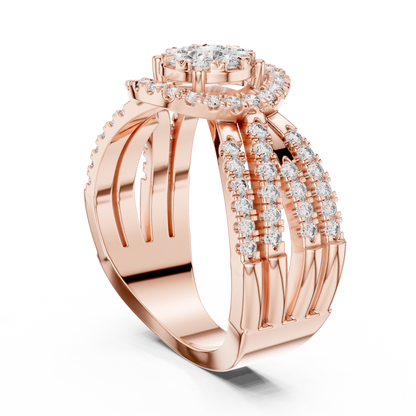 Round Halo Lab Grown Diamond Ring