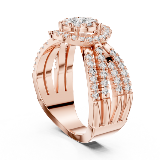 Round Halo Lab Grown Diamond Ring