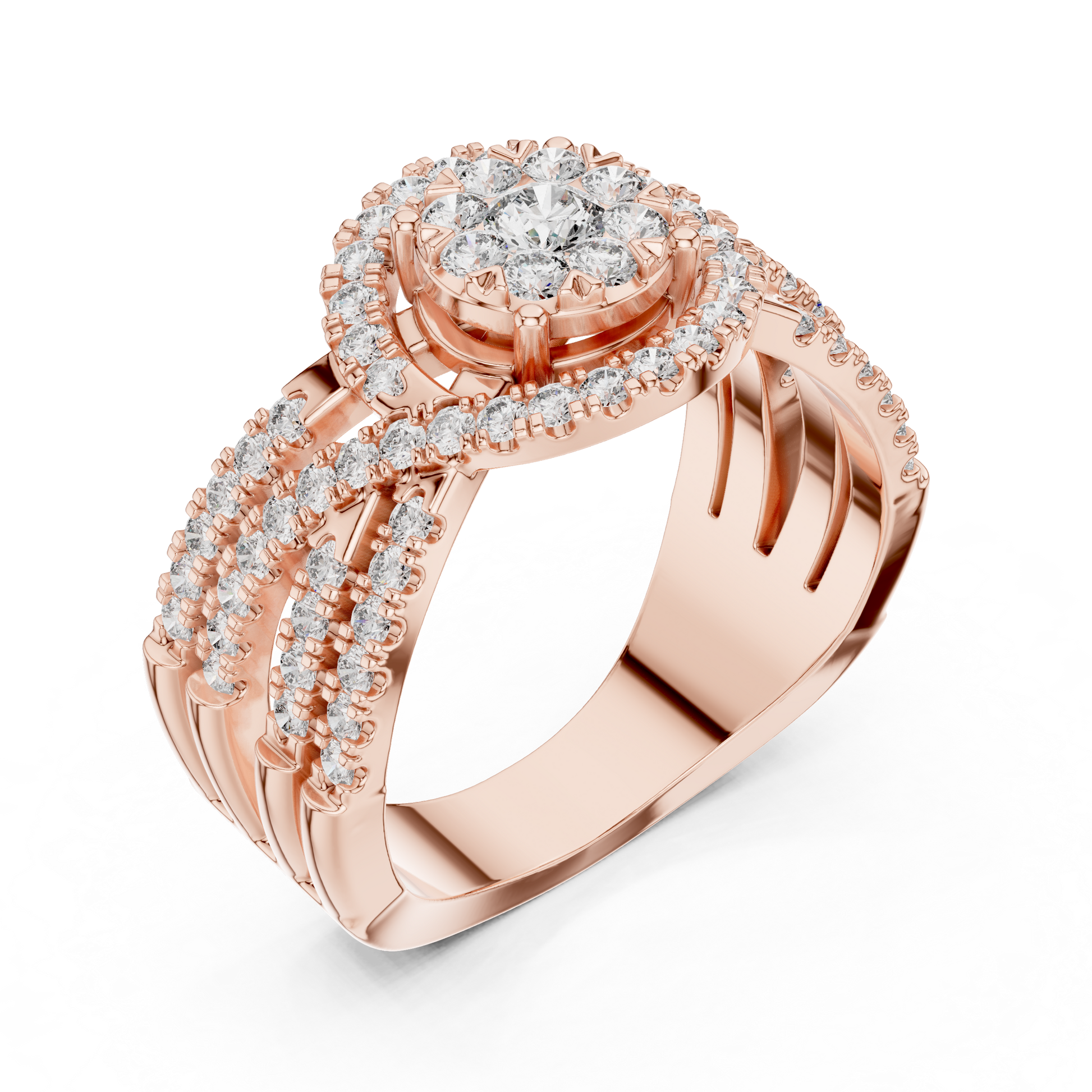 Round Halo Lab Grown Diamond Ring