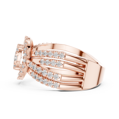 Round Halo Lab Grown Diamond Ring