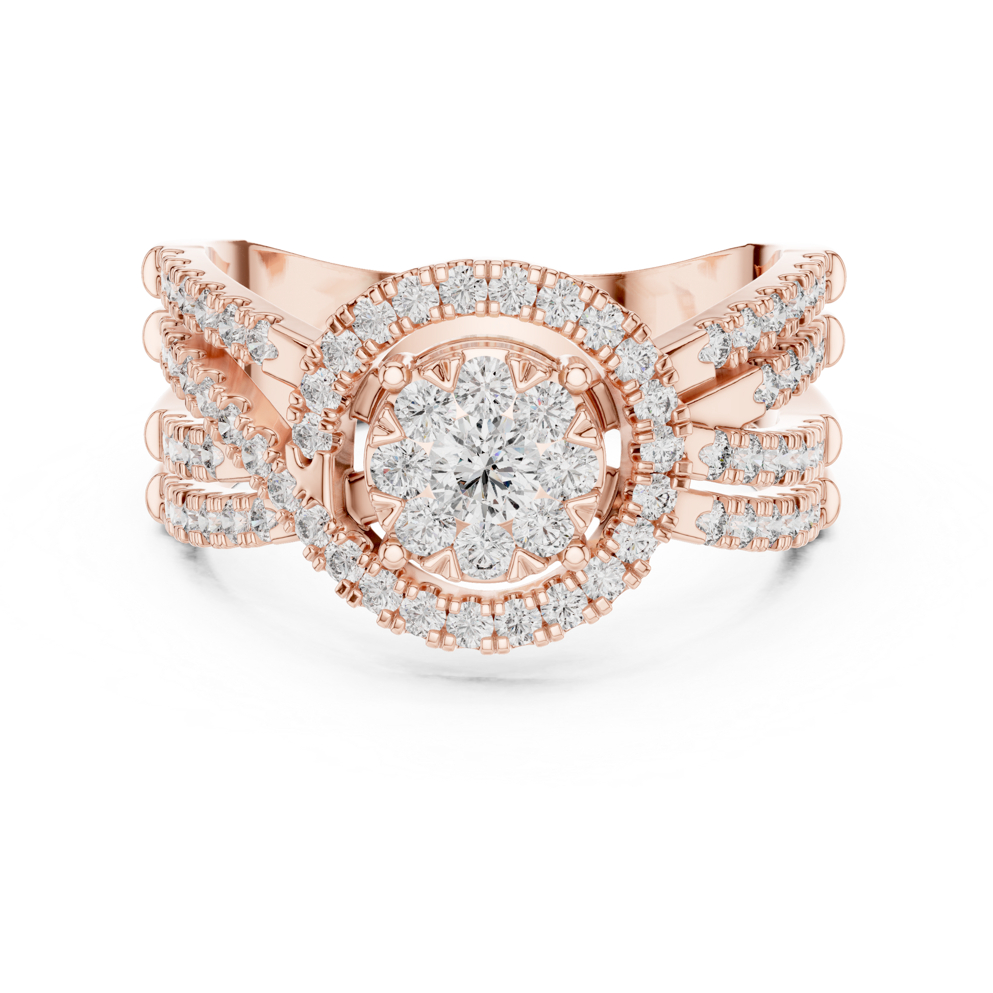 Round Halo Lab Grown Diamond Ring