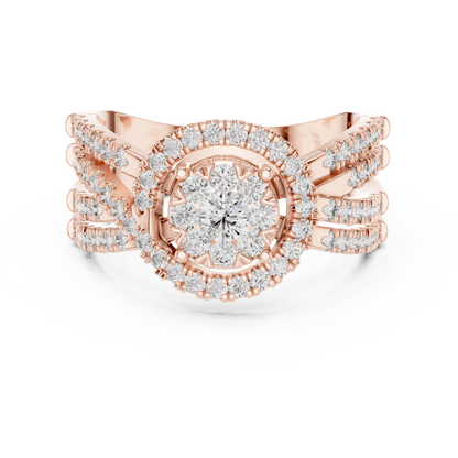 Round Halo Lab Grown Diamond Ring