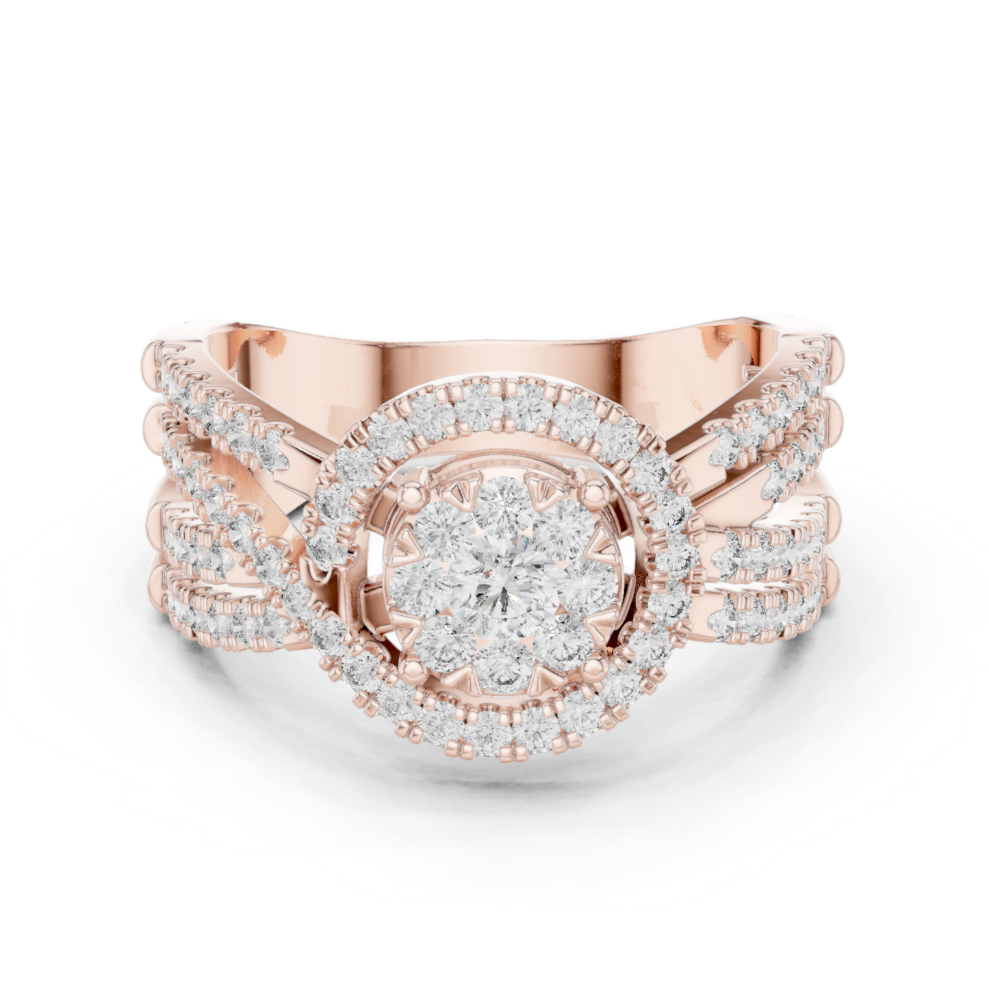Round Halo Lab Grown Diamond Ring