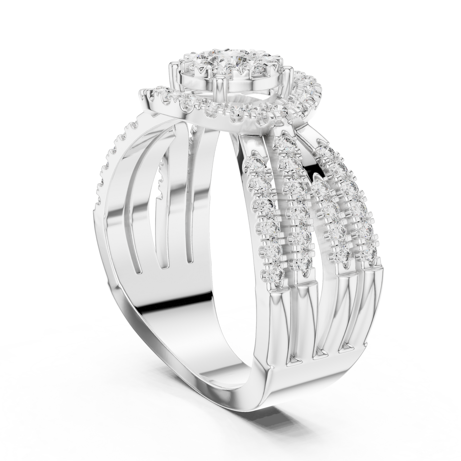 Round Halo Lab Grown Diamond Ring