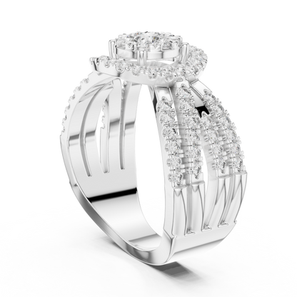 Round Halo Lab Grown Diamond Ring