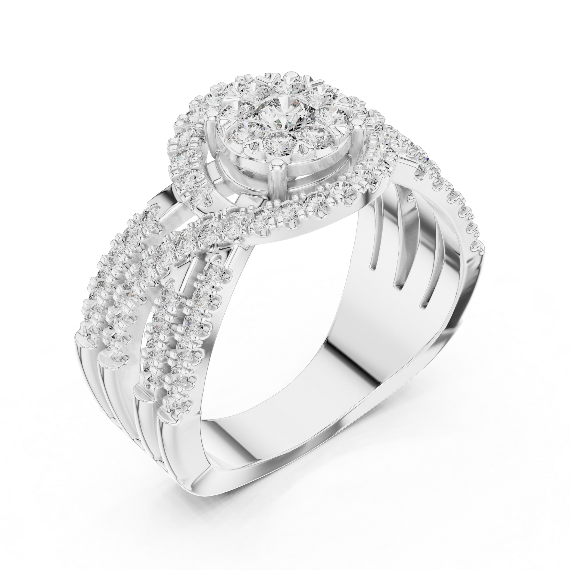 Round Halo Lab Grown Diamond Ring