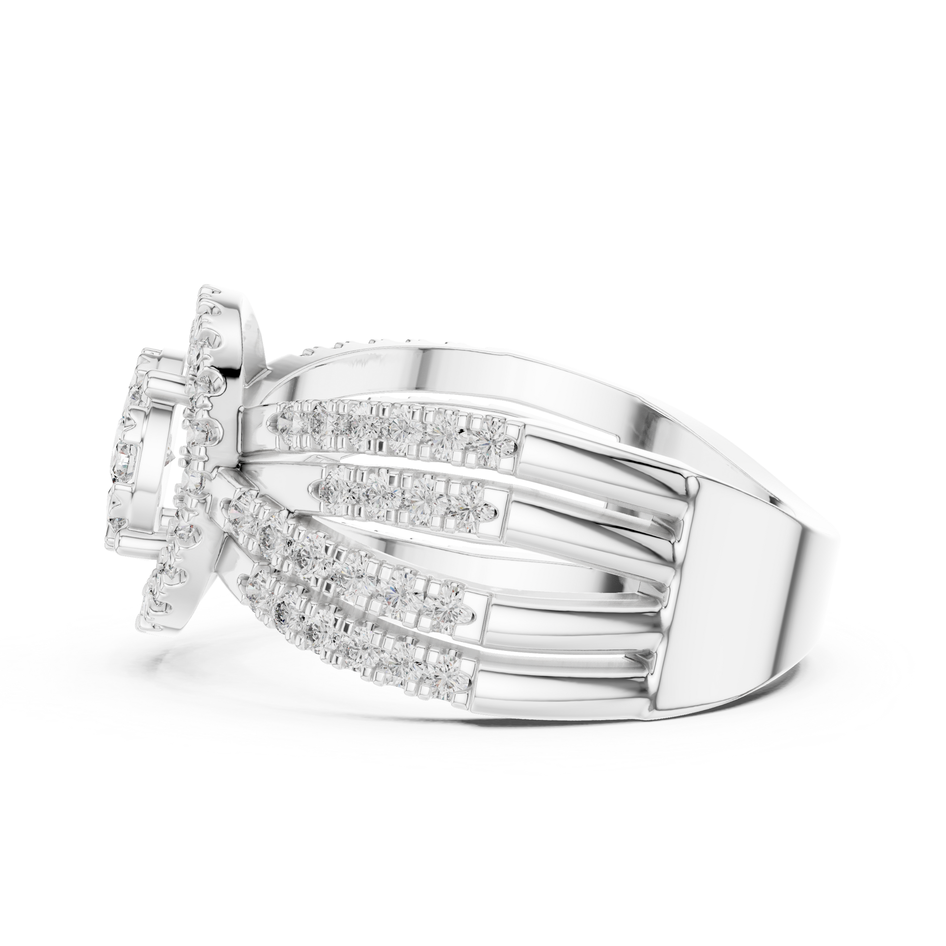 Round Halo Lab Grown Diamond Ring