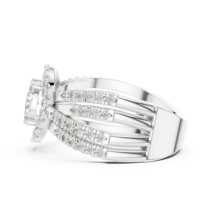 Round Halo Lab Grown Diamond Ring