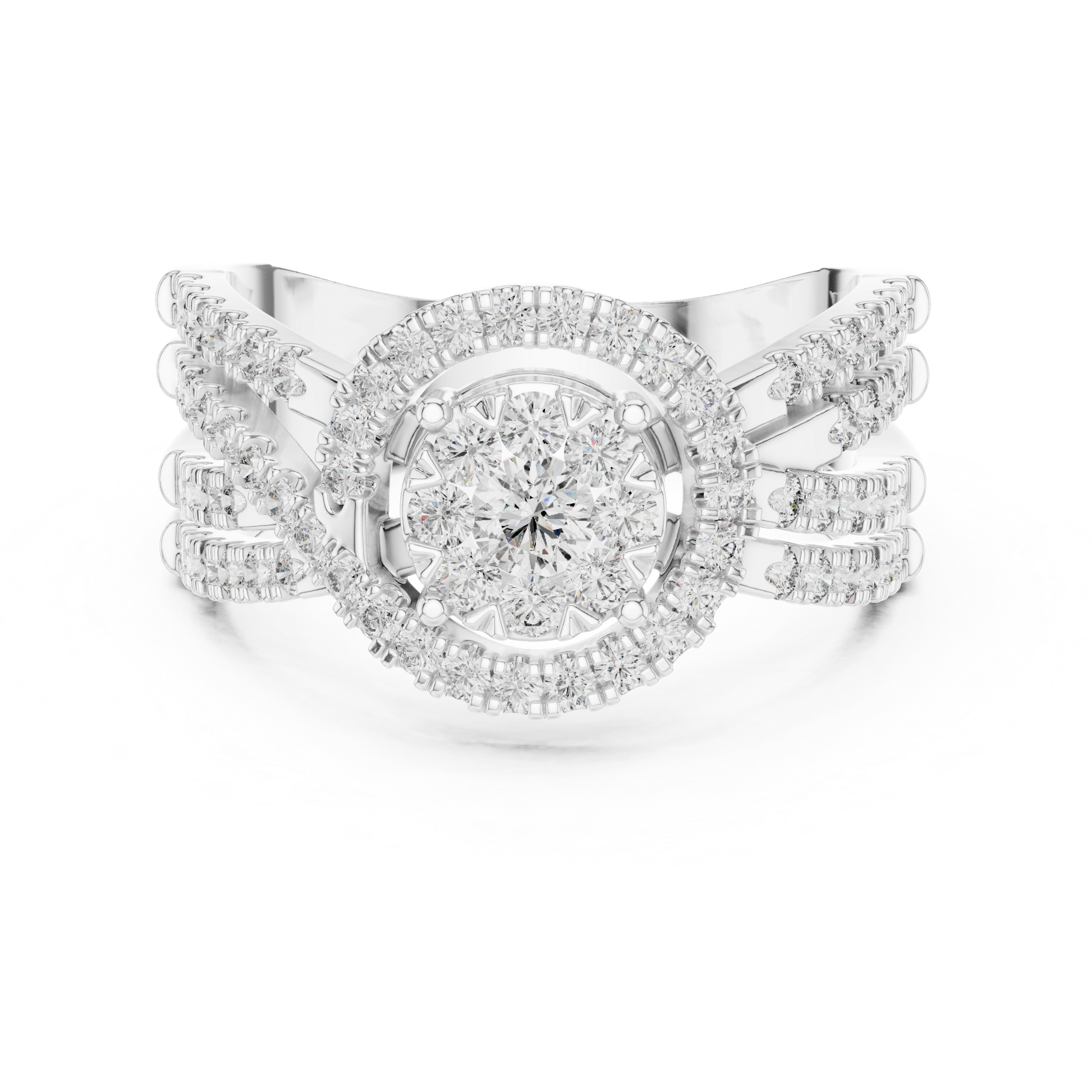 Round Halo Lab Grown Diamond Ring