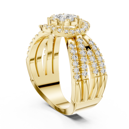 Round Halo Lab Grown Diamond Ring