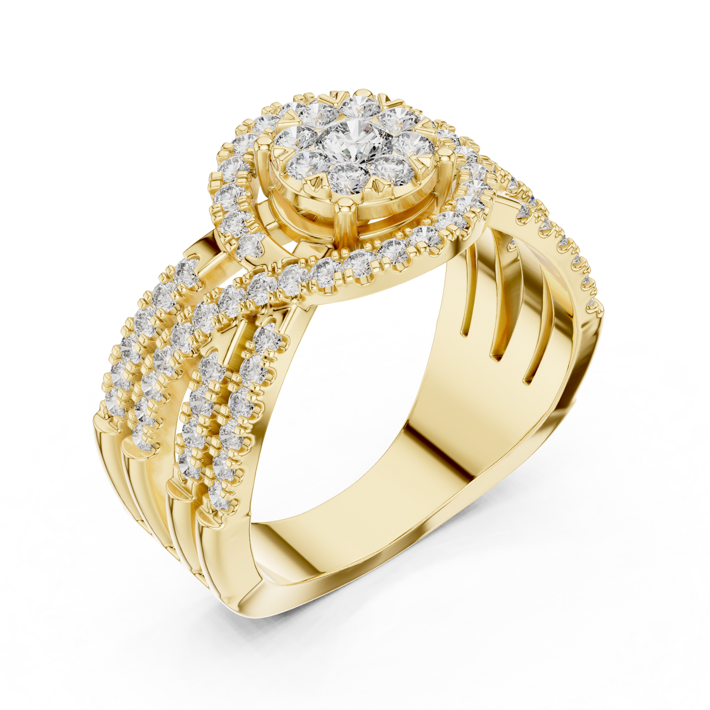 Round Halo Lab Grown Diamond Ring