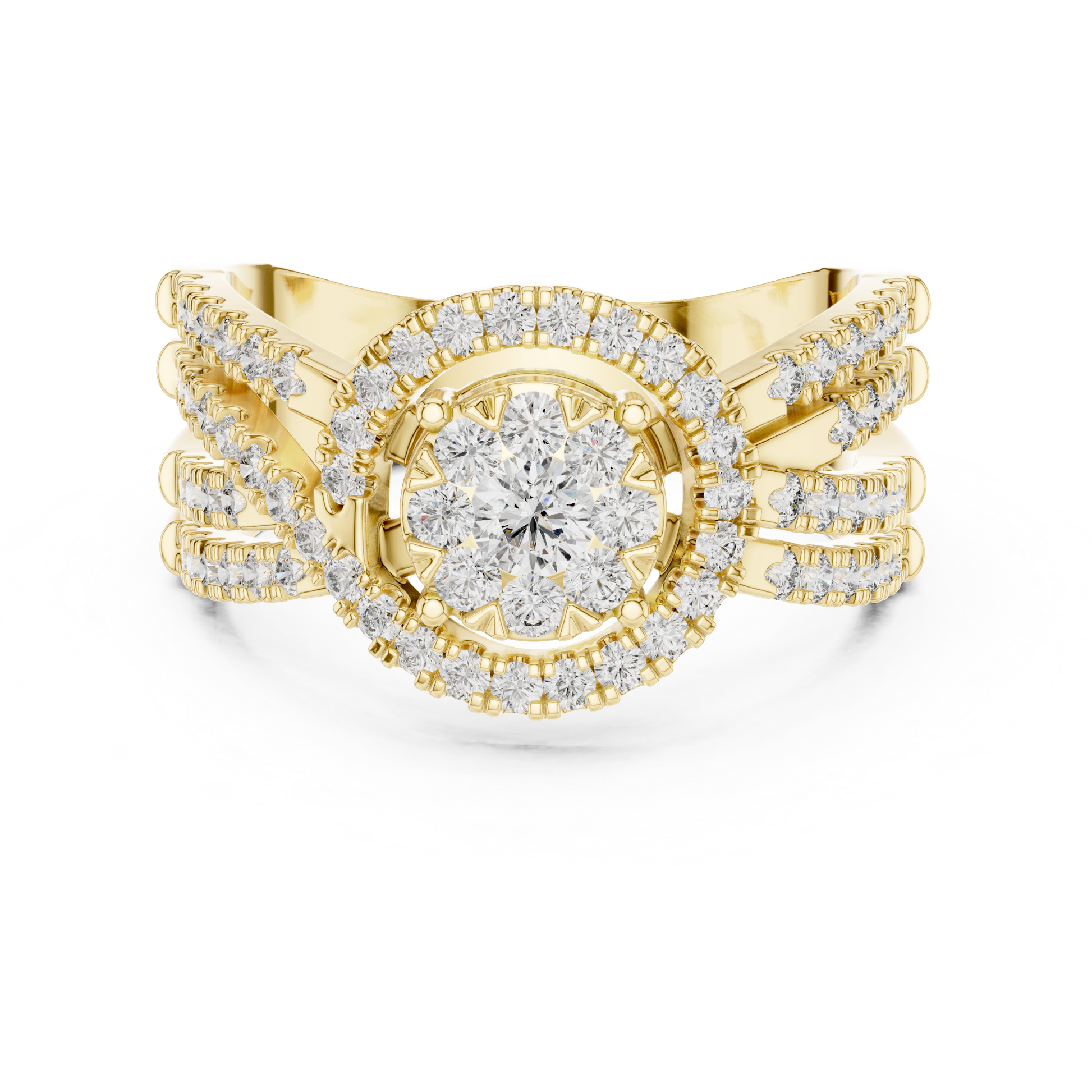 Round Halo Lab Grown Diamond Ring