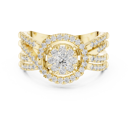 Round Halo Lab Grown Diamond Ring