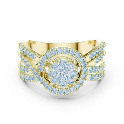 Round Halo Lab Grown Diamond Ring